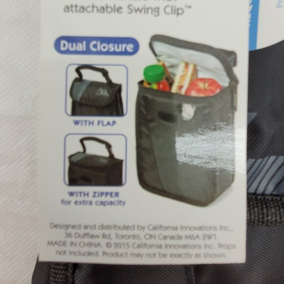 Arctic Zone Lunch Bag Zipper, Handle in Black New with Microban - Picture 3 of 13